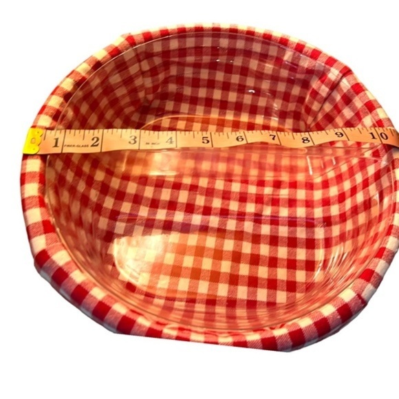 Two Red White Gingham Baskets Heritage Mint Round & Unbranded Oval Chip & Dip - Picture 14 of 15